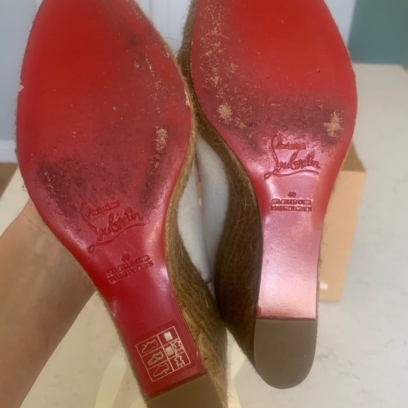 Christian Louboutin White Platform Espadrilles - Picture 4 of 10